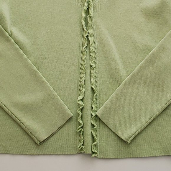Petite Sophisticate Silk Stretch Cardigan & Shell Set | NWT | P | Light Green - Picture 6 of 16